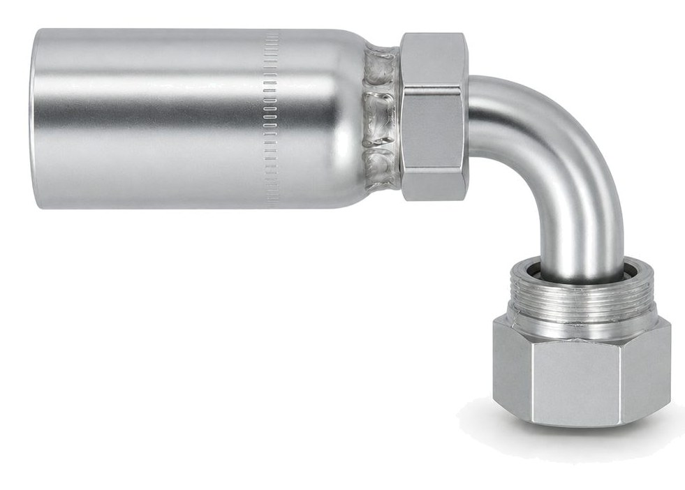 JIC female swivel 90-degree hose end